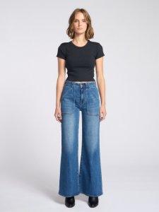 Picture of Luisa Wide Belt Loop With Wide Leg Jeans