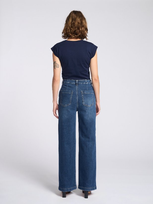 Picture of Gia High Rise Wide Leg Trouser Jean
